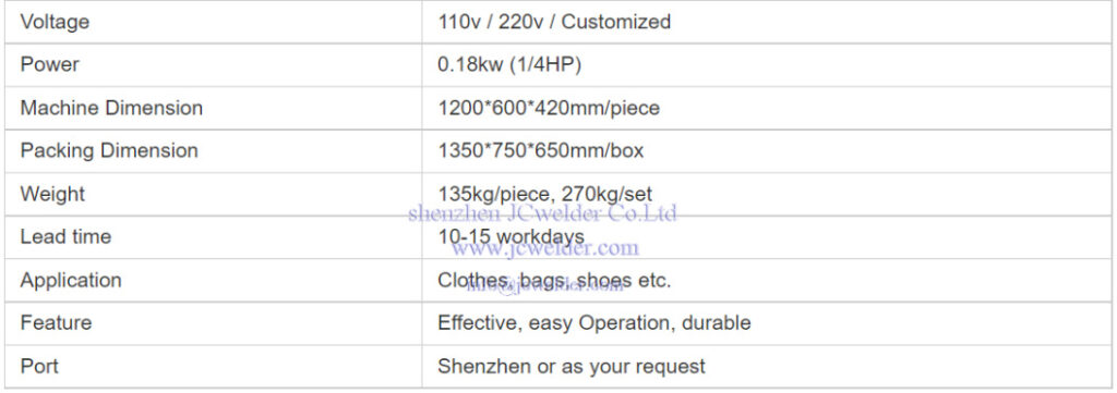 Rivet Eyelet Machine specification